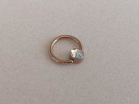 Thumbnail for Titanium Captive Bead Ring with Cubic Zirconia Crystal