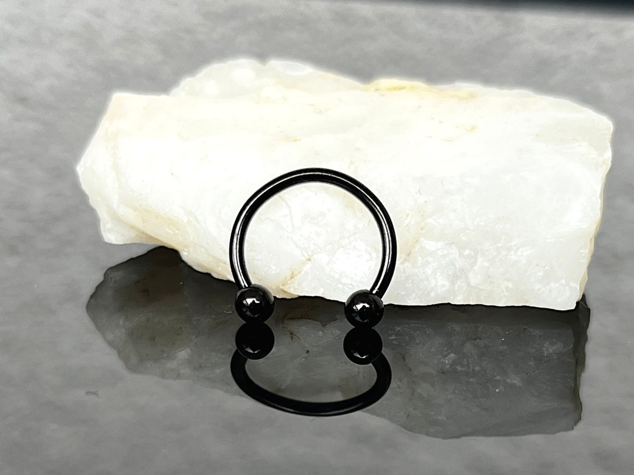 Black Externally Threaded Horseshoe