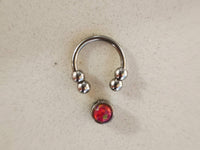 Thumbnail for 2 in 1 Silver Captive Bead Ring with Pink Opal