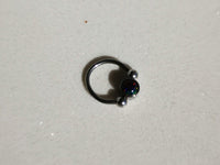 Thumbnail for 2 in 1 Silver Captive Bead Ring with Black Opal