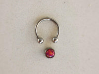 Thumbnail for 2 in 1 Silver Captive Bead Ring with Pink Opal