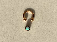 Thumbnail for 2 in 1 Rose Gold Captive Bead Ring with White Opal