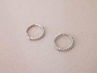 Thumbnail for 2 Pairs of Small Twisted Rope Hinged Hoop Earrings